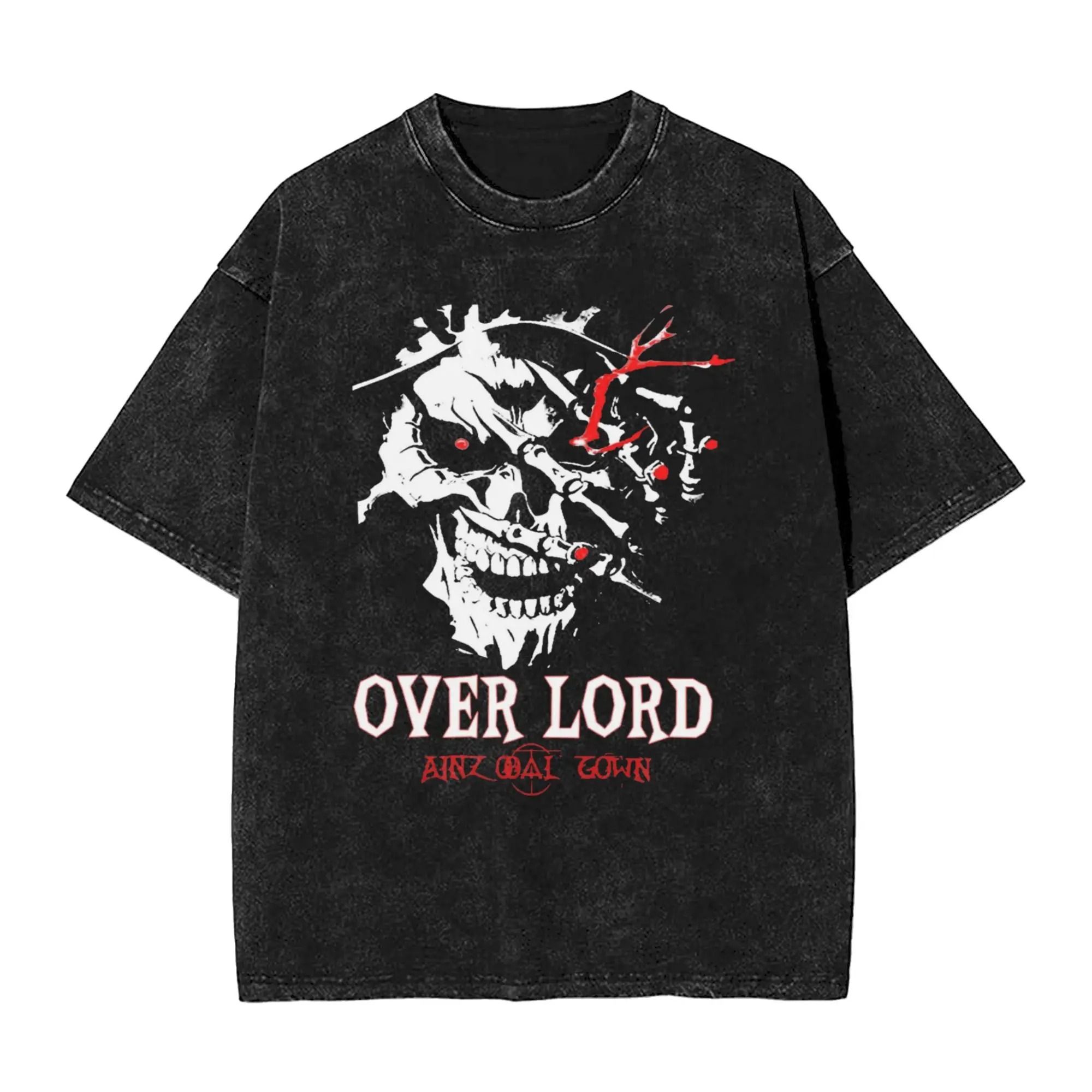 Anime Cosplay Shop - Camiseta vintage lavada de anime japonés