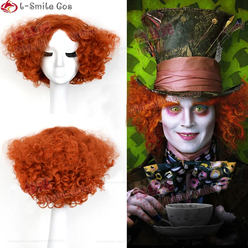 Anime Cosplay Orange Hair - Pelucas de cosplay Mad Hatter, peluca