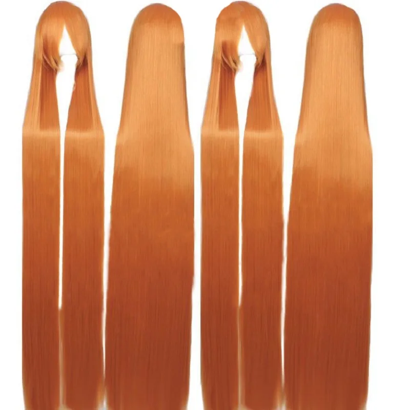 Anime Cosplay Orange Hair - Peluca de cabello sintético para mujer,