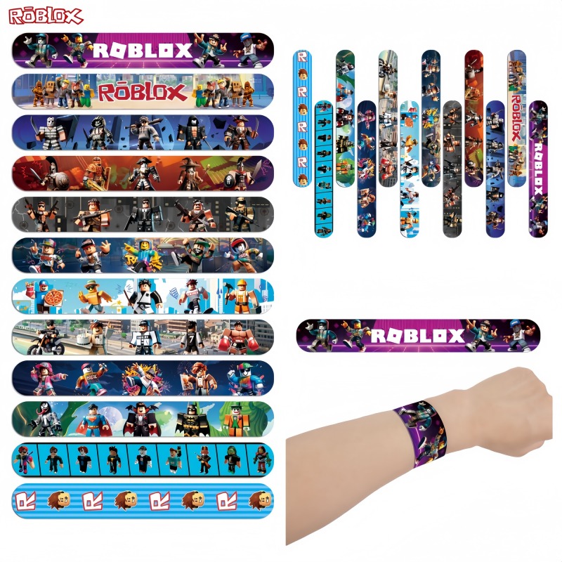 Anime Cosplay Roblox - 12/24 Piezas Pulseras Elásticas de Roblox,