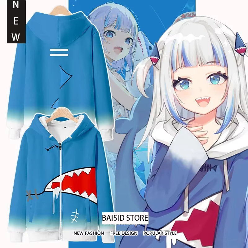 Anime Cosplay Shop - Anime Gawr Gura cosplay sudaderas con