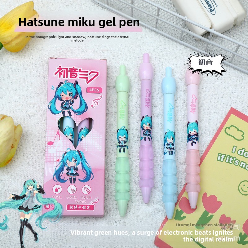 Anime Cosplay Ai - Bolígrafo de Gel Kawaii Hatsune Miku,