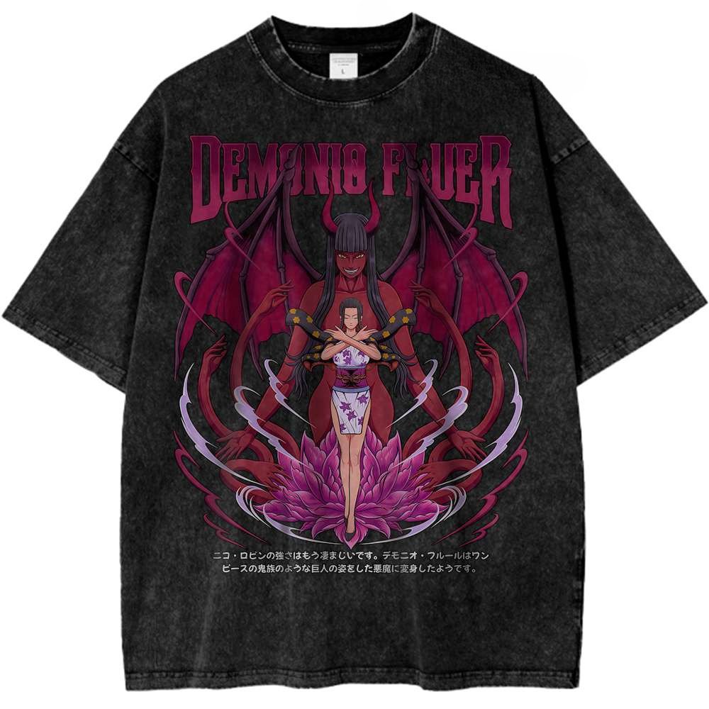 Anime Cosplay Nico Robin - Camiseta de Anime de una pieza