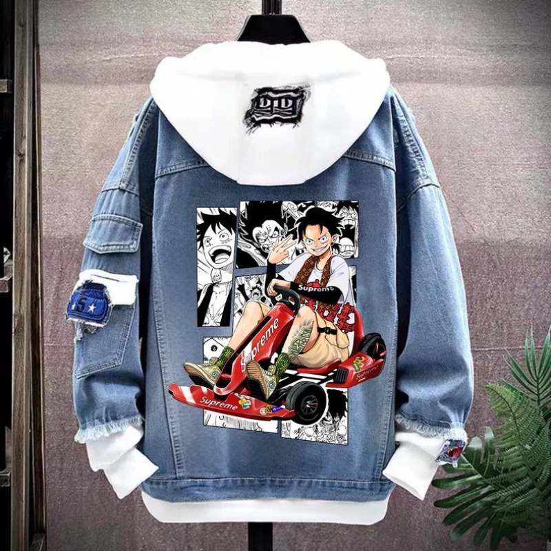 Anime Cosplay Ai - Chaqueta de Mezclilla con Capucha de