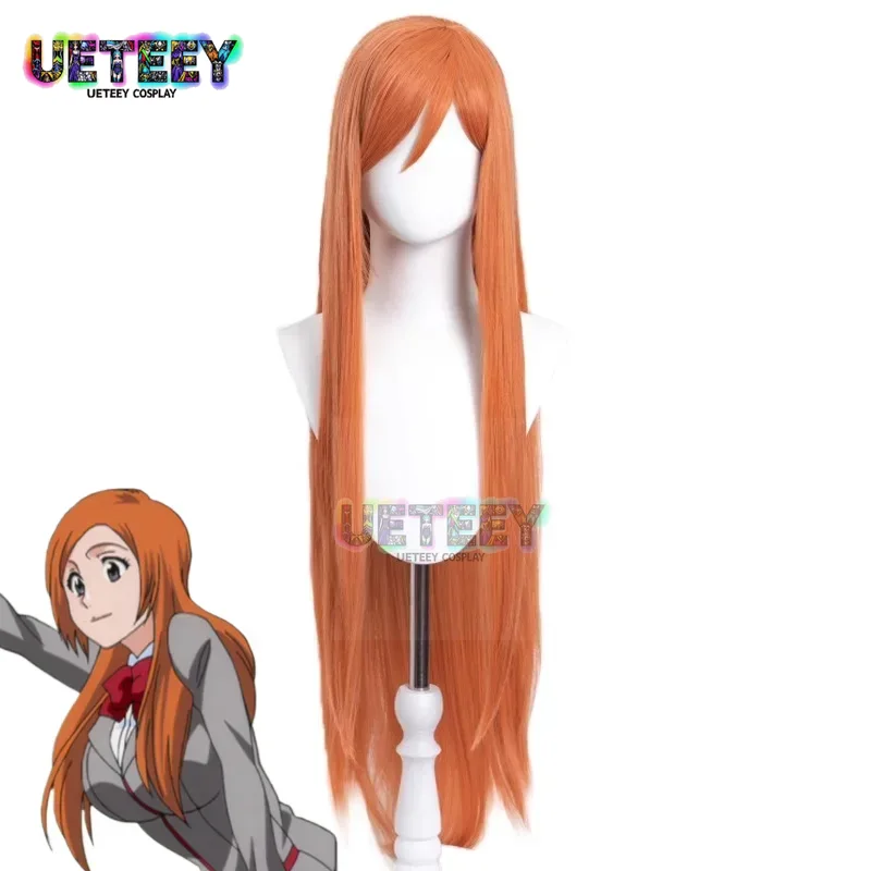 Anime Cosplay Orange Hair - UETEEY COS Anime Bleach Inoue Orihime