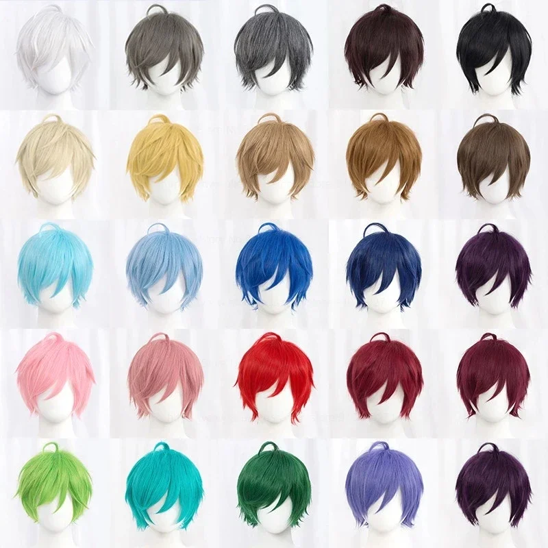 Peluca de Cosplay recta corta  - Anime Cosplay Orange Hair reseña y precio