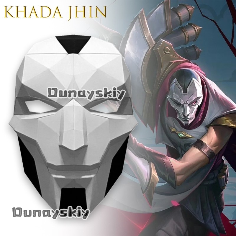 AKhada Jhin Oni Máscara DIY Pa - Anime Cosplay Diy reseña y precio