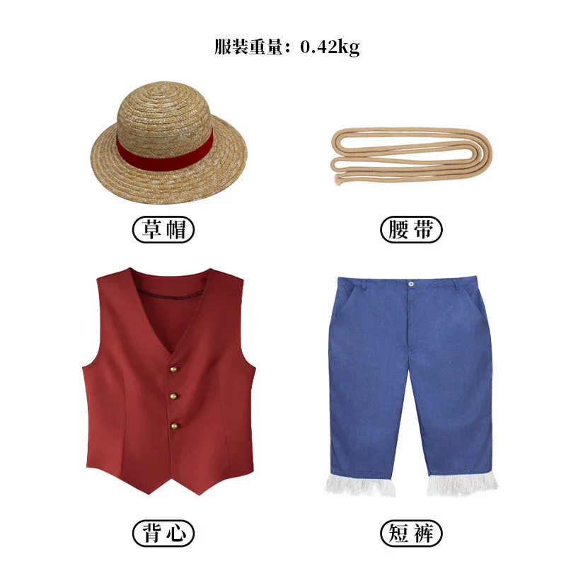 ▶ ❤ Disfraz de Cosplay de Luff - Anime Cosplay Luffy reseña y precio