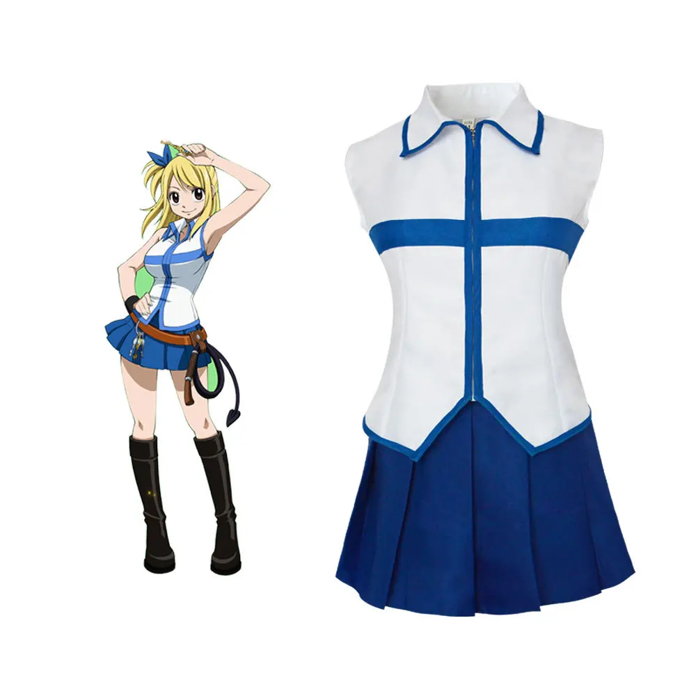 Fairy Tail-Top sin mangas azul - Anime Cosplay Expo 2025 reseña y precio